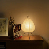 Load image into Gallery viewer, Japanese Style Tripod Rice Paper Table Lamps for Bedroom