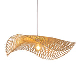 Load image into Gallery viewer, Creative Bamboo Weaving Straw Hat Shape Pendant Light