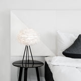 Load image into Gallery viewer, White and Gray Feather Table Lamp