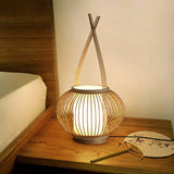 Load image into Gallery viewer, Bamboo Desk Lamp Handmade Craft Table Light