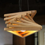 Load image into Gallery viewer, Nordic Style Retro Wood Chandelier Restaurant Lamp