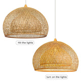 Load image into Gallery viewer, Creative Simple Modern Pastoral Living Room Pendant Lamp Bamboo Weaving