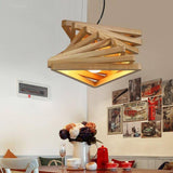 Load image into Gallery viewer, Nordic Style Retro Wood Chandelier Restaurant Lamp