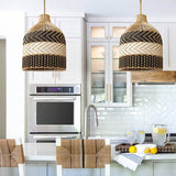 Load image into Gallery viewer, Rattan Pendant Light Woven Light Fixture