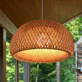 Load image into Gallery viewer, Natural Bamboo Chandelier Vintage Bamboo Woven Light