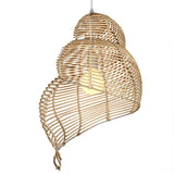 Load image into Gallery viewer, Conch Wicker Lamp Handmade Rattan Light Bamboo Lampshade