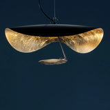 Load image into Gallery viewer, Creative Black Gold Chandelier UFO Brass Pendant Light