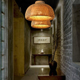 Load image into Gallery viewer, Bamboo Pendant Light Handmade Lamp Shade