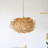 Load image into Gallery viewer, Rattan Lamp Shade Rustic Pendant Light Woven Lamp Chandelier