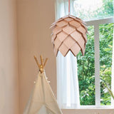 Load image into Gallery viewer, Wood Pine Cone DIY Pendant Nordic Wooden Chandelier Handcraft Ceiling Lampshade