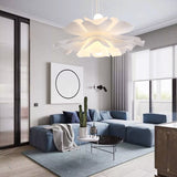 Load image into Gallery viewer, White Plastic Ceiling Light Metal Nordic pendant light Flower Chandelier Lighting