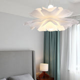 Load image into Gallery viewer, White Plastic Ceiling Light Metal Nordic pendant light Flower Chandelier Lighting