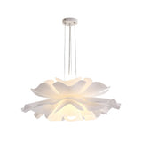 Load image into Gallery viewer, White Plastic Ceiling Light Metal Nordic pendant light Flower Chandelier Lighting