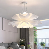 Load image into Gallery viewer, White Plastic Ceiling Light Metal Nordic pendant light Flower Chandelier Lighting