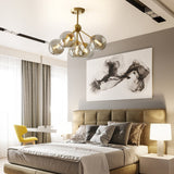 Load image into Gallery viewer, Bubble Pendant Light Modern Brass Chandelier Metal Ceiling Light Fixture