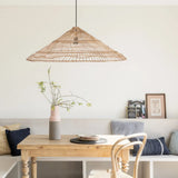 Load image into Gallery viewer, Rustic Pendant Light Umbrella Wicker Lampshade