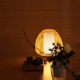 Load image into Gallery viewer, Traditional Bamboo Desk Lamp Weave Lampshade