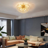 Load image into Gallery viewer, Luxury Crystal Flowers Starburst Ceiling Light Modern Flush Mount Ceiling Lamp