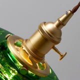 Load image into Gallery viewer, Green Ripple Glass Hanging Light Fixture