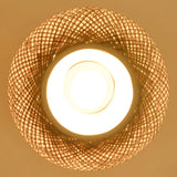 Load image into Gallery viewer, Bamboo Wide Lantern Semi Flush Mount Traditional Pendant Lights