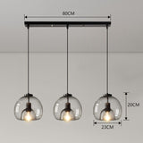 Load image into Gallery viewer, Black Spherical Glass Pendant Light