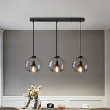 Load image into Gallery viewer, Black Spherical Glass Pendant Light