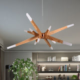 Load image into Gallery viewer, Wood Sputnik Chandelier Contemporary Pendant Light