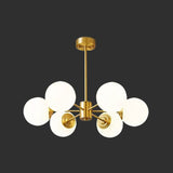 Load image into Gallery viewer, 6-light Sputnik Chandelier Golden Molecular Shaped Brass Ceilight Light