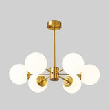 Load image into Gallery viewer, 6-light Sputnik Chandelier Golden Molecular Shaped Brass Ceilight Light