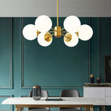 Load image into Gallery viewer, 6-light Sputnik Chandelier Golden Molecular Shaped Brass Ceilight Light