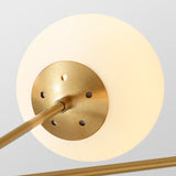 Load image into Gallery viewer, 12-Light Golden Molecular Shaped Chandelier Lamp White Glass Ball Shade