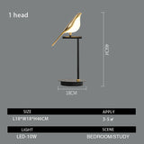 Load image into Gallery viewer, Electroplating Golden Bird Table Lamp