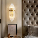 Load image into Gallery viewer, Striaged 2-Light Gold Glass Wall Sconce Metal Vanity Wall Light