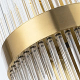 Load image into Gallery viewer, Striaged 2-Light Gold Glass Wall Sconce Metal Vanity Wall Light