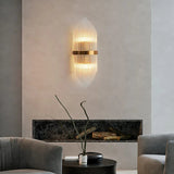 Load image into Gallery viewer, Striaged 2-Light Gold Glass Wall Sconce Metal Vanity Wall Light