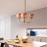 Load image into Gallery viewer, Milk Pink Glass Pendant Light Bubble Chandelier