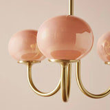 Load image into Gallery viewer, Milk Pink Glass Pendant Light Bubble Chandelier