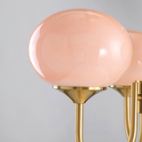 Load image into Gallery viewer, Milk Pink Glass Pendant Light Bubble Chandelier