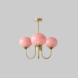 Load image into Gallery viewer, Milk Pink Glass Pendant Light Bubble Chandelier