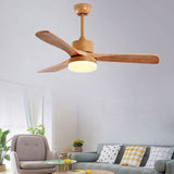 Load image into Gallery viewer, Contemporary Ceiling Fan Light Fixture Wooden LED Ceiling Lamp 42&#39;&#39;