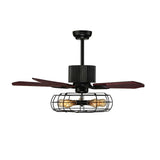 Load image into Gallery viewer, 52&quot; Caged Indoor Ceiling Fan with 5 Blade Metal Rustic