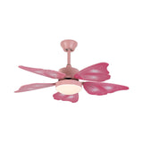 Load image into Gallery viewer, LED Acrylic Ceiling Fans Kids Pink/Blue 5 Butterfly Wing Blades Bedroom 42&quot; Wide