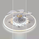 Load image into Gallery viewer, White Star Ceiling Fan Lamp Nordic Style