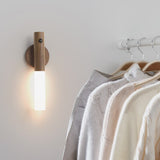 Load image into Gallery viewer, Motion Sensor Night Lights Wooden Wall Sconce