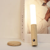 Load image into Gallery viewer, Motion Sensor Night Lights Wooden Wall Sconce