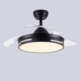 Load image into Gallery viewer, Drum Interior LED Ceiling Fan Fixture in Black / White