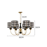 Load image into Gallery viewer, Black Metal Modern Chandelier with Cylinder Shade