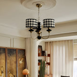 Load image into Gallery viewer, Black Metal Modern Chandelier with Cylinder Shade