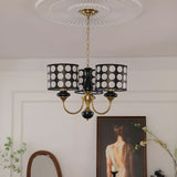 Load image into Gallery viewer, Black Metal Modern Chandelier with Cylinder Shade