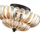 Load image into Gallery viewer, Glass Semi Flush Mount Umbrella Shape Ceiling Light